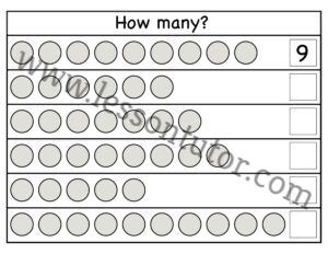 Count How Many Circles Worksheet-4 Kindergarten - Lesson Tutor