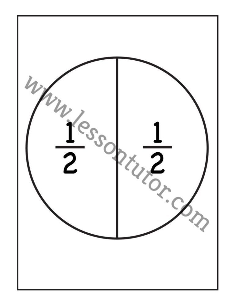 Fraction Circles Template Printable Fraction Circles Worksheet Second