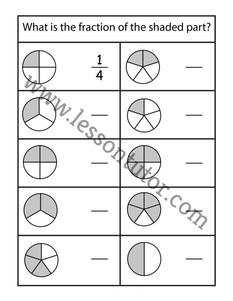 Fractions Worksheets- Page 21 of 21 - Lesson Tutor For 2nd Grade Fractions Worksheet