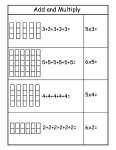 multiplication repeated addition worksheet 3rd grade lesson tutor