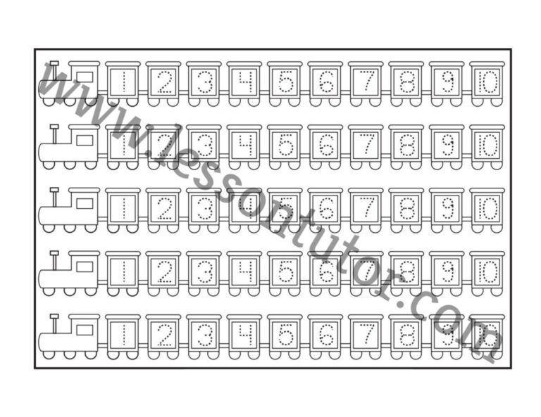 Number Chart Worksheets - Lesson Tutor