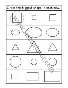 Size Comparison Worksheet Kindergarten - 2 - Lesson Tutor