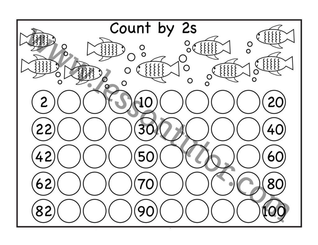 Skip Counting by 2 Worksheet First Grade - 3 - Lesson Tutor