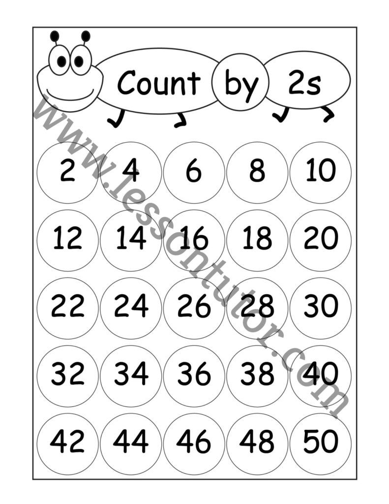 Skip Counting by 2s - 4 Worksheets Second Grade - Lesson Tutor