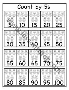 Skip Counting by 5 Worksheet Kindergarten - 2 - Lesson Tutor